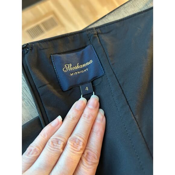 Shoshanna Faux Leather Marlow Midi Strapless Dress - 4 - Picture 8 of 9